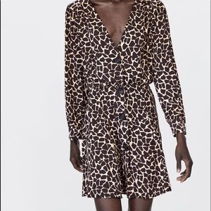 ZARA ANIMAL PRINT DRESS SMALL NWT